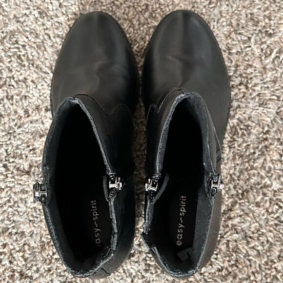 Easy Spirit Womens Black Casual Booties Shoe Sz 8.5M Lacy, Block Heel, Round-Toe - Picture 7 of 10